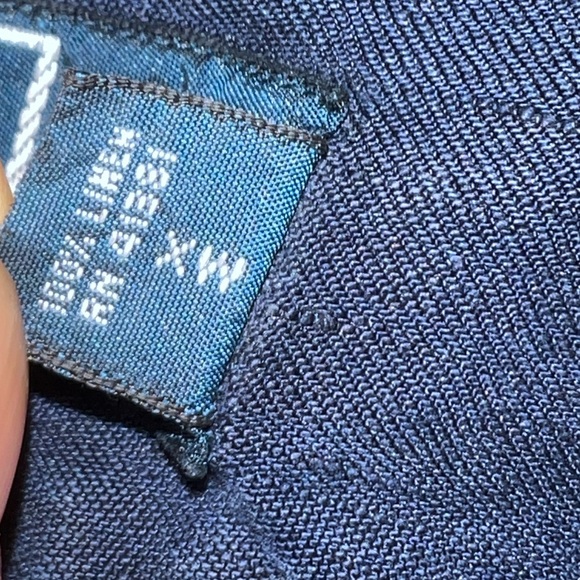 Polo Ralph Lauren Men's Denim Work Shirt L 100% Linen Chest Pockets Long Sleeve - Picture 5 of 6